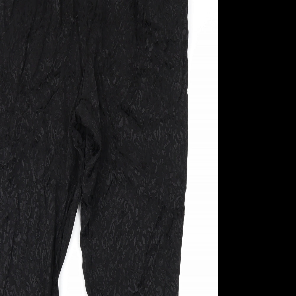 George Womens Black Animal Print  Trousers  Size 14 L26 in
