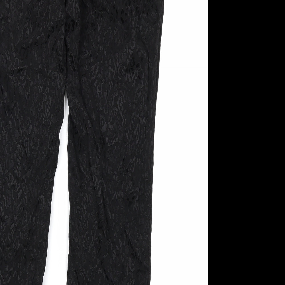 George Womens Black Animal Print  Trousers  Size 14 L26 in