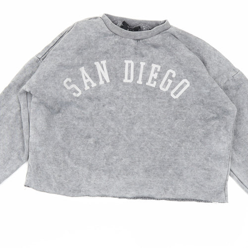 915 Generation Girls Grey   Pullover Sweatshirt Size 10-11 Years  - cropped