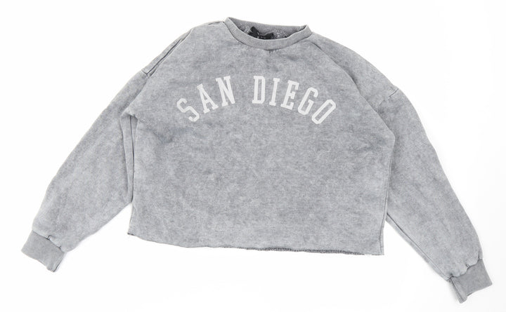 915 Generation Girls Grey   Pullover Sweatshirt Size 10-11 Years  - cropped
