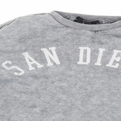 915 Generation Girls Grey   Pullover Sweatshirt Size 10-11 Years  - cropped
