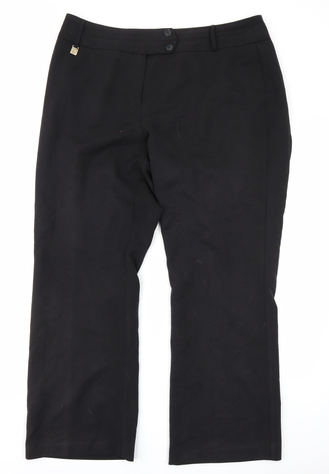 David Emanuel Womens Black   Trousers  Size 16 L28 in