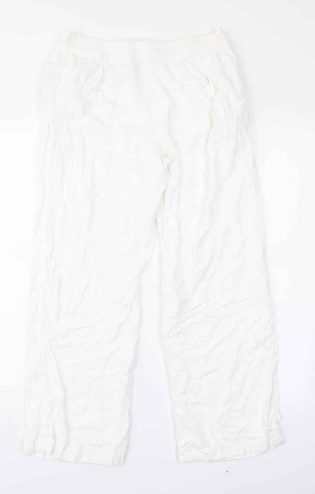 NEXT Womens White   Cargo Trousers Size 10 L24 in