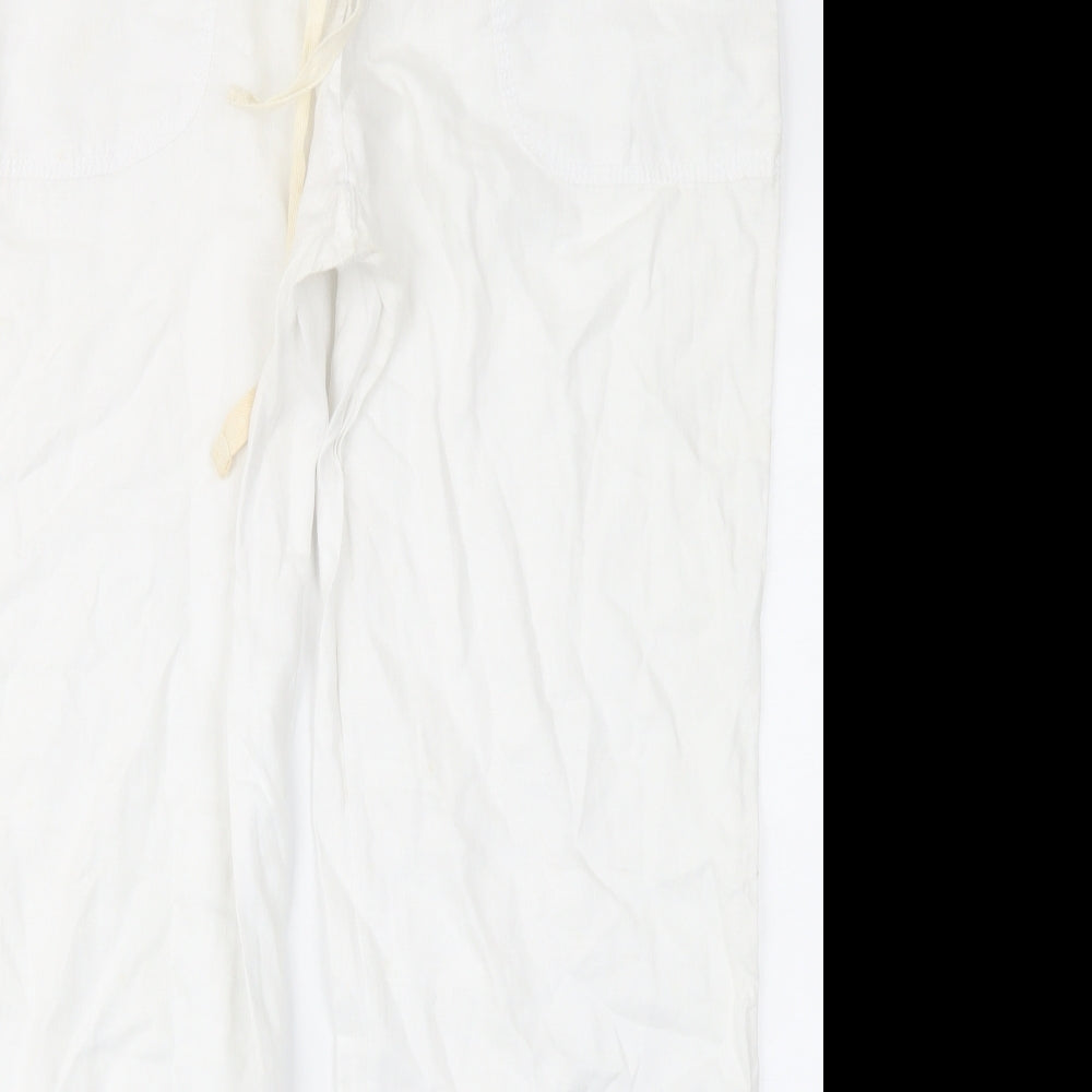 Denim Co Womens White   Cargo Trousers Size 16 L30 in