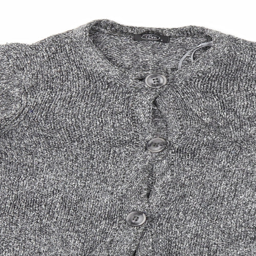 BM Womens Grey   Cardigan Jumper Size M