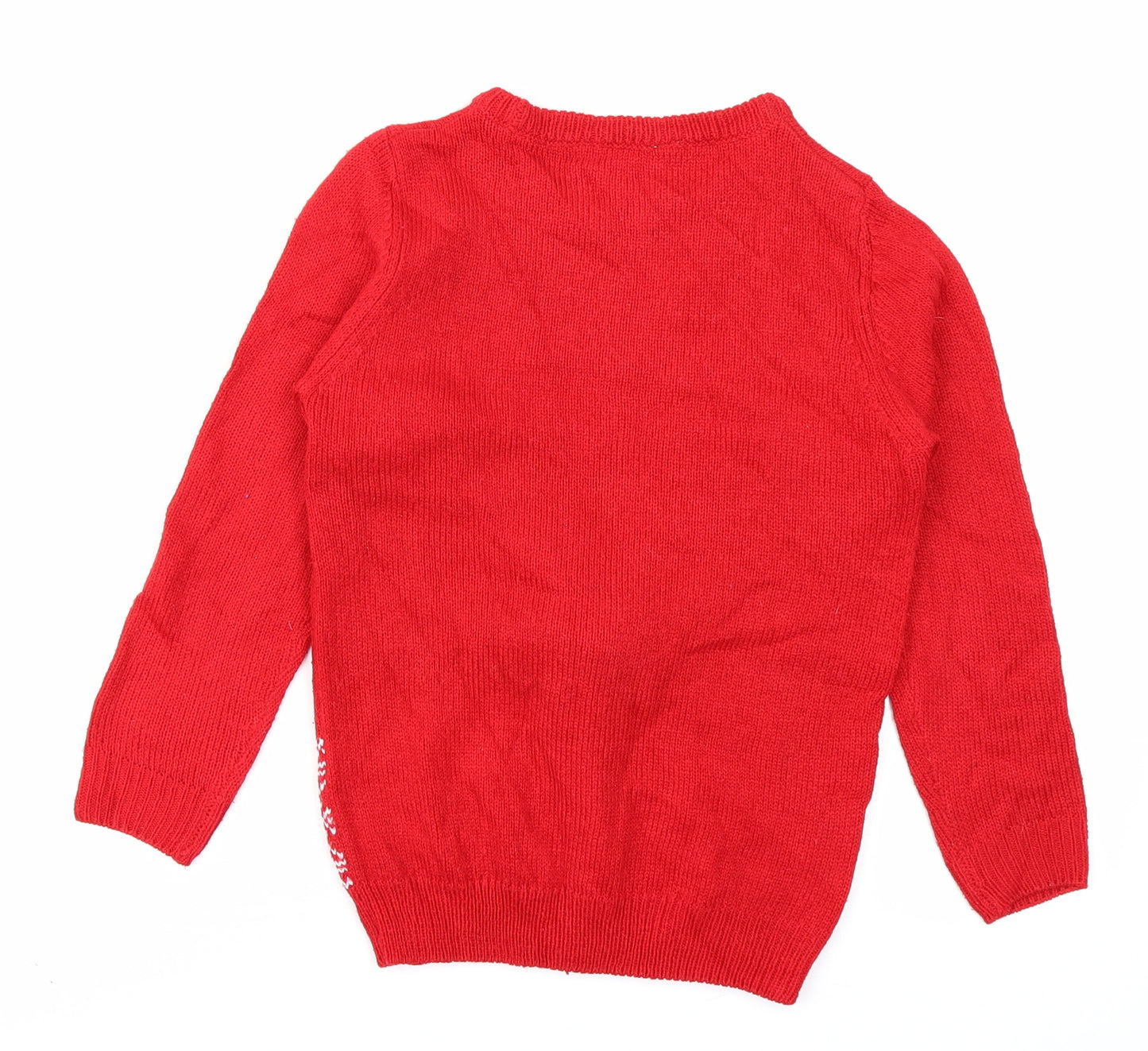 Pep & Co Boys Red   Pullover Jumper Size 7-8 Years  - Christmas jumper