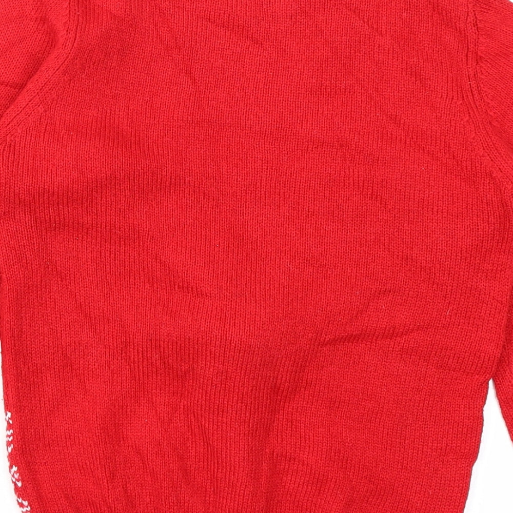 Pep & Co Boys Red   Pullover Jumper Size 7-8 Years  - Christmas jumper