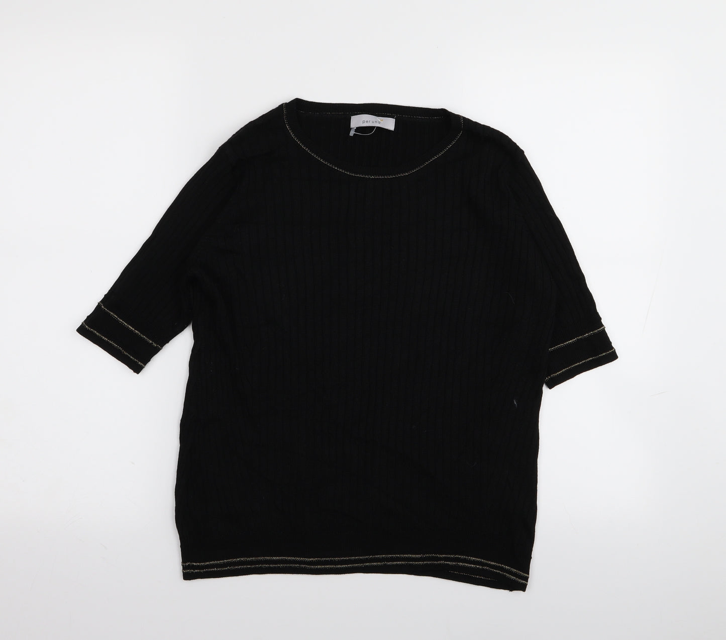 Per Una Womens Black   Basic T-Shirt Size 14