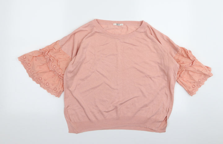 TU Womens Pink Basic T-Shirt Size 12
