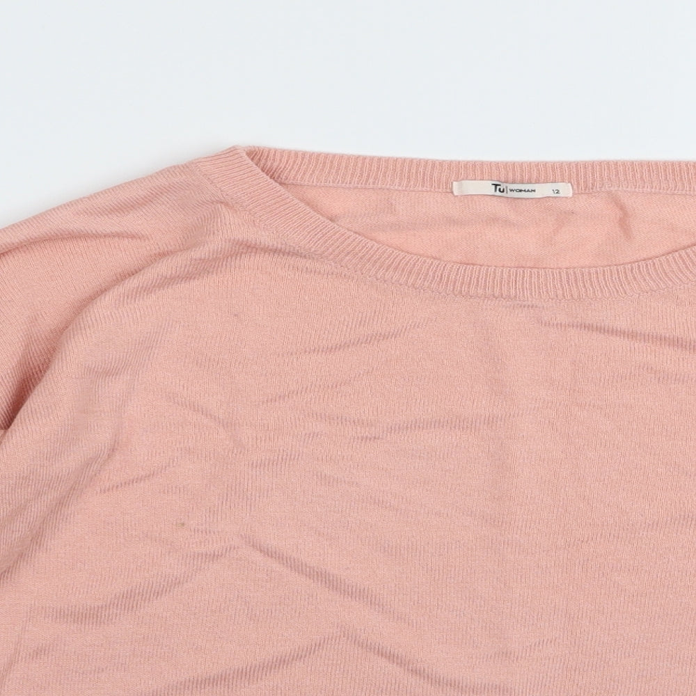 TU Womens Pink   Basic T-Shirt Size 12