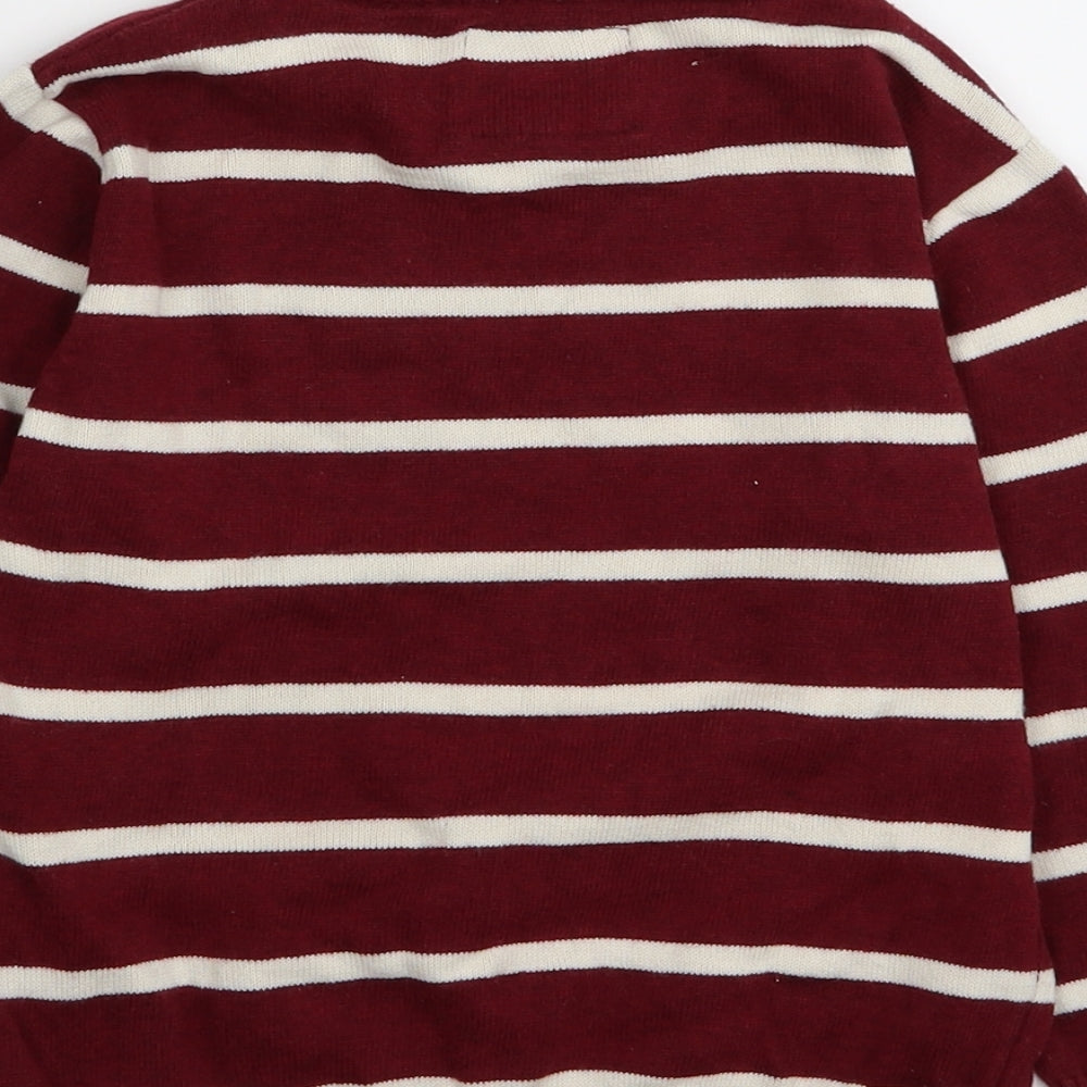 Primark Boys Red Striped  Pullover Jumper Size 3-4 Years