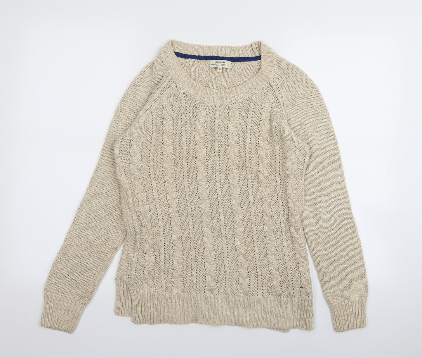 Papaya Womens Beige   Pullover Jumper Size 8