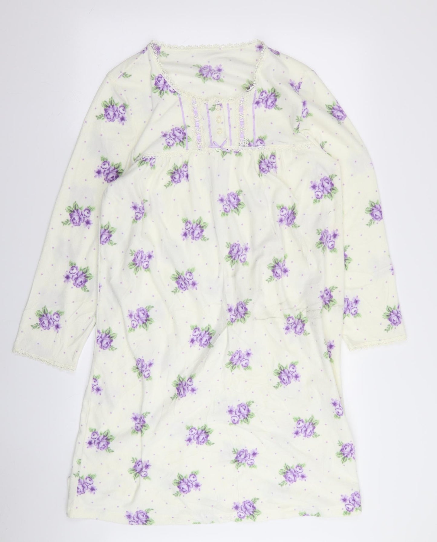 M&S Womens White Floral  Top Dress Size 8