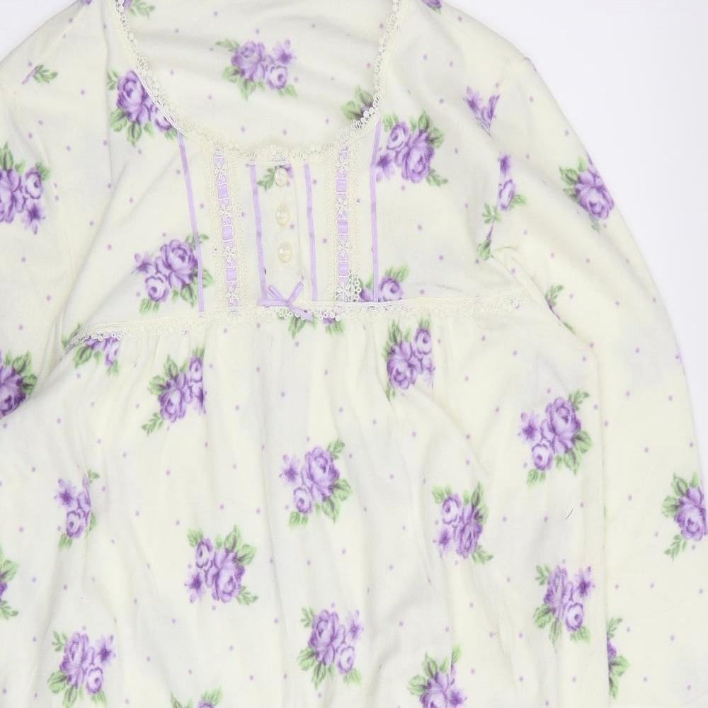 M&S Womens White Floral  Top Dress Size 8