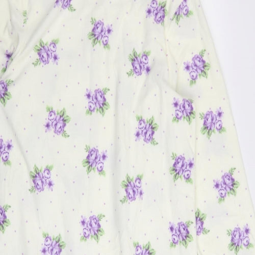 M&S Womens White Floral  Top Dress Size 8