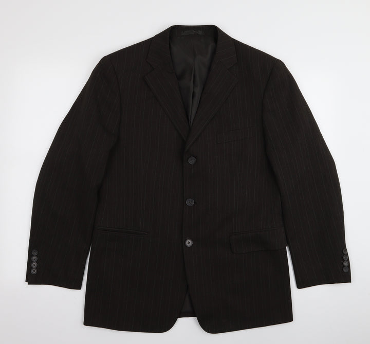 Taylor & Wright Mens Brown Striped  Jacket Blazer Size 38