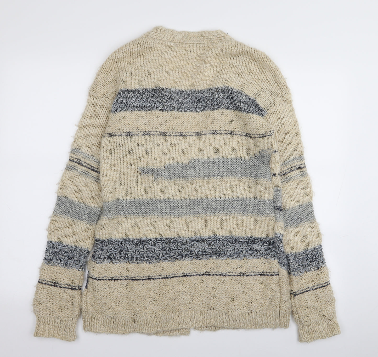 limited Womens Multicoloured Striped  Cardigan Jumper Size 10