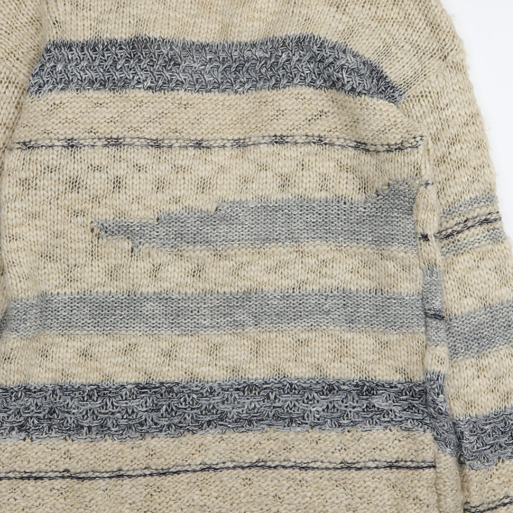 limited Womens Multicoloured Striped  Cardigan Jumper Size 10