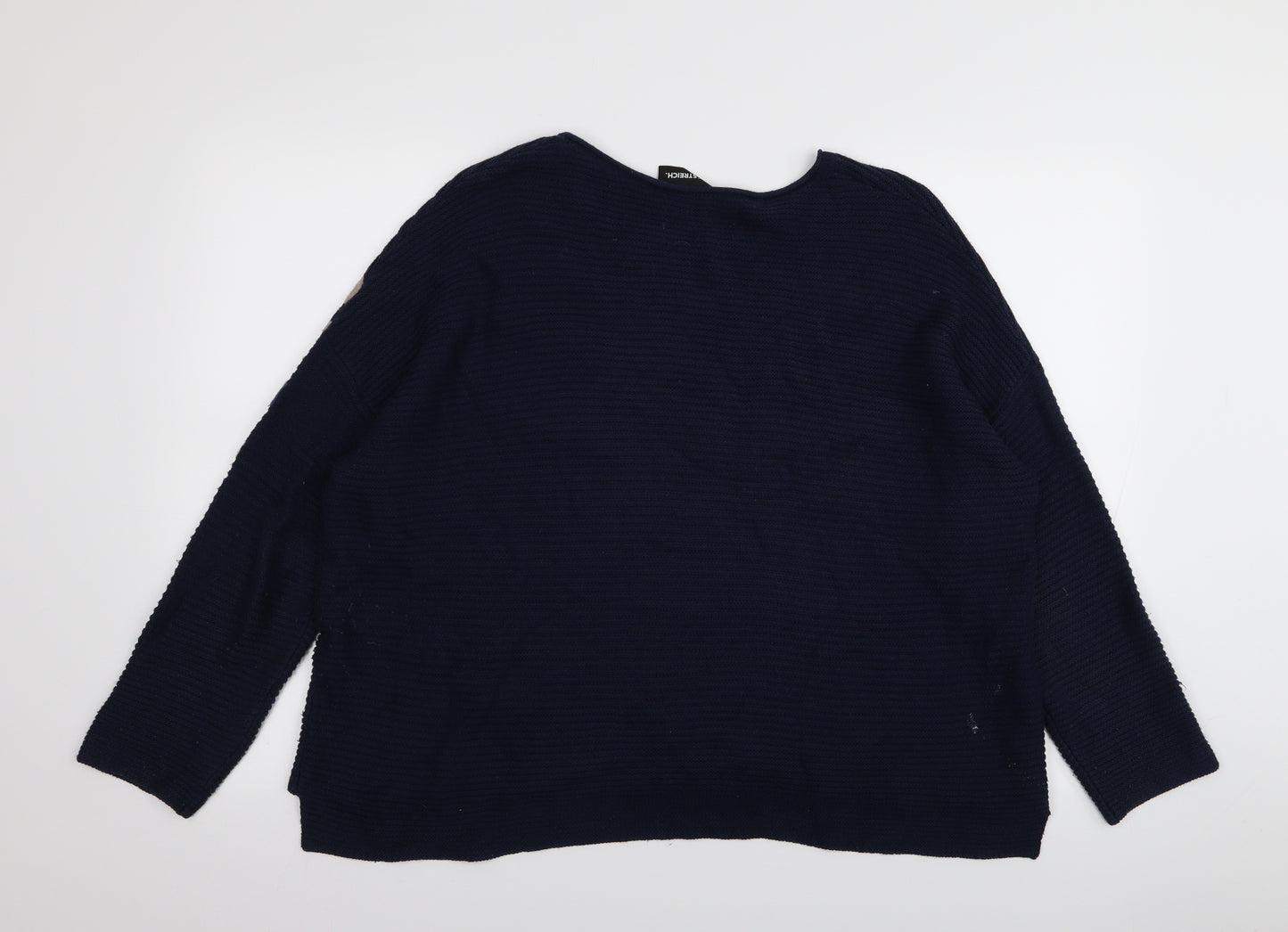 Doris Stretch Womens Blue Striped  Pullover Jumper Size 14