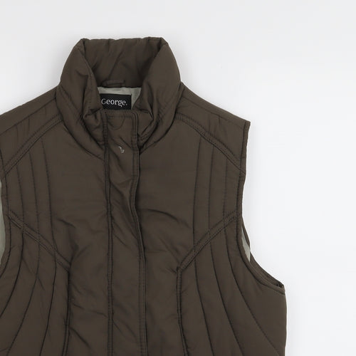 Asda George Womens Brown   Gilet Coat Size 12