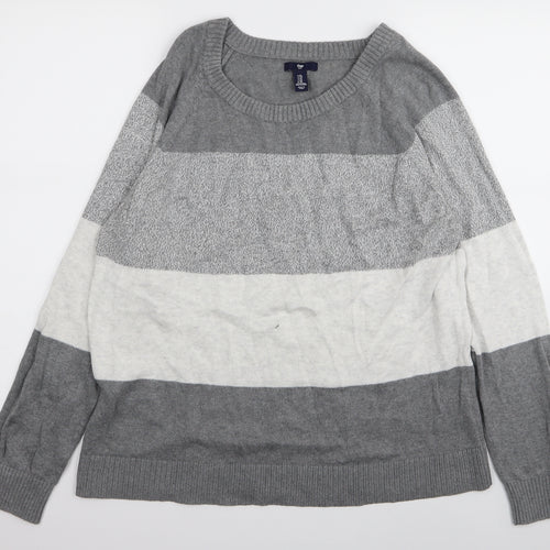 Gap Mens Multicoloured Striped  Pullover Jumper Size XL