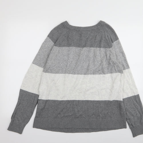 Gap Mens Multicoloured Striped  Pullover Jumper Size XL