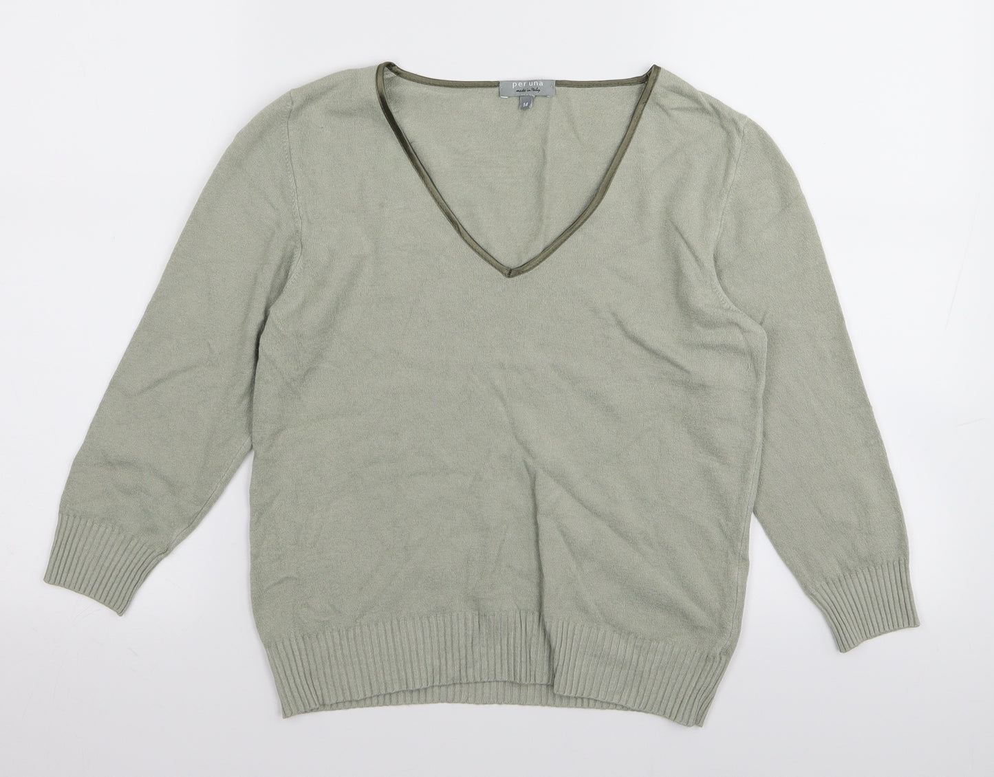 Per Una Womens Green   Basic T-Shirt Size 14