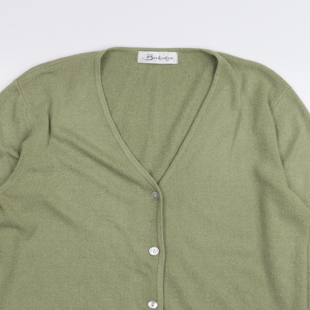 Berkertex Womens Green   Cardigan Jumper Size 18
