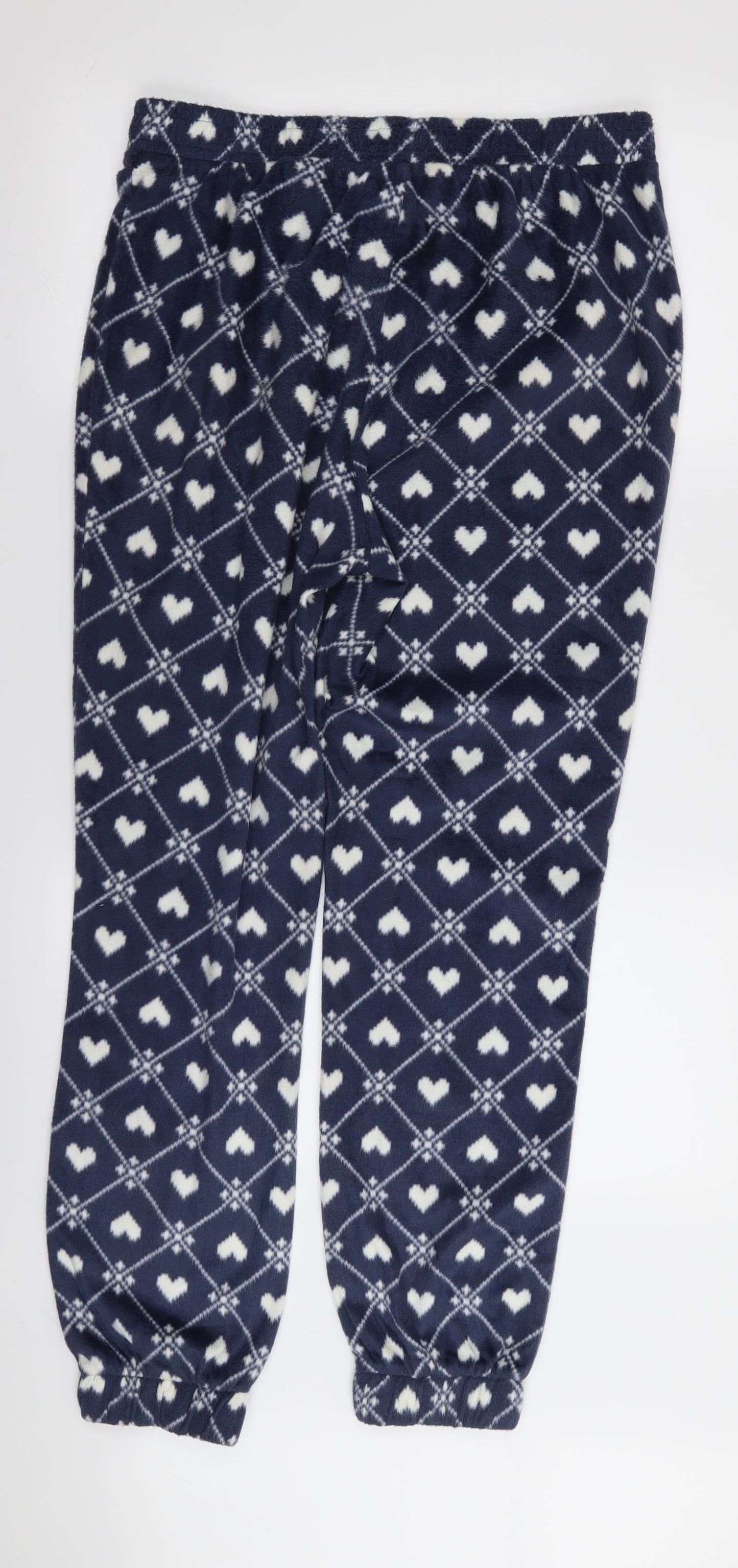 Matalan Womens Blue Argyle/Diamond  Babydoll Pyjama Pants Size M