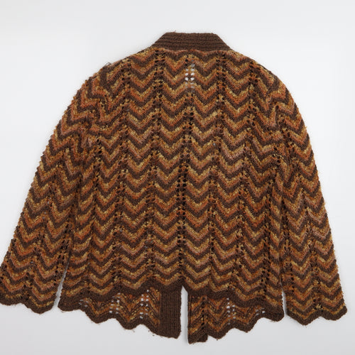 casamia Womens Multicoloured Geometric  Cardigan Jumper Size S