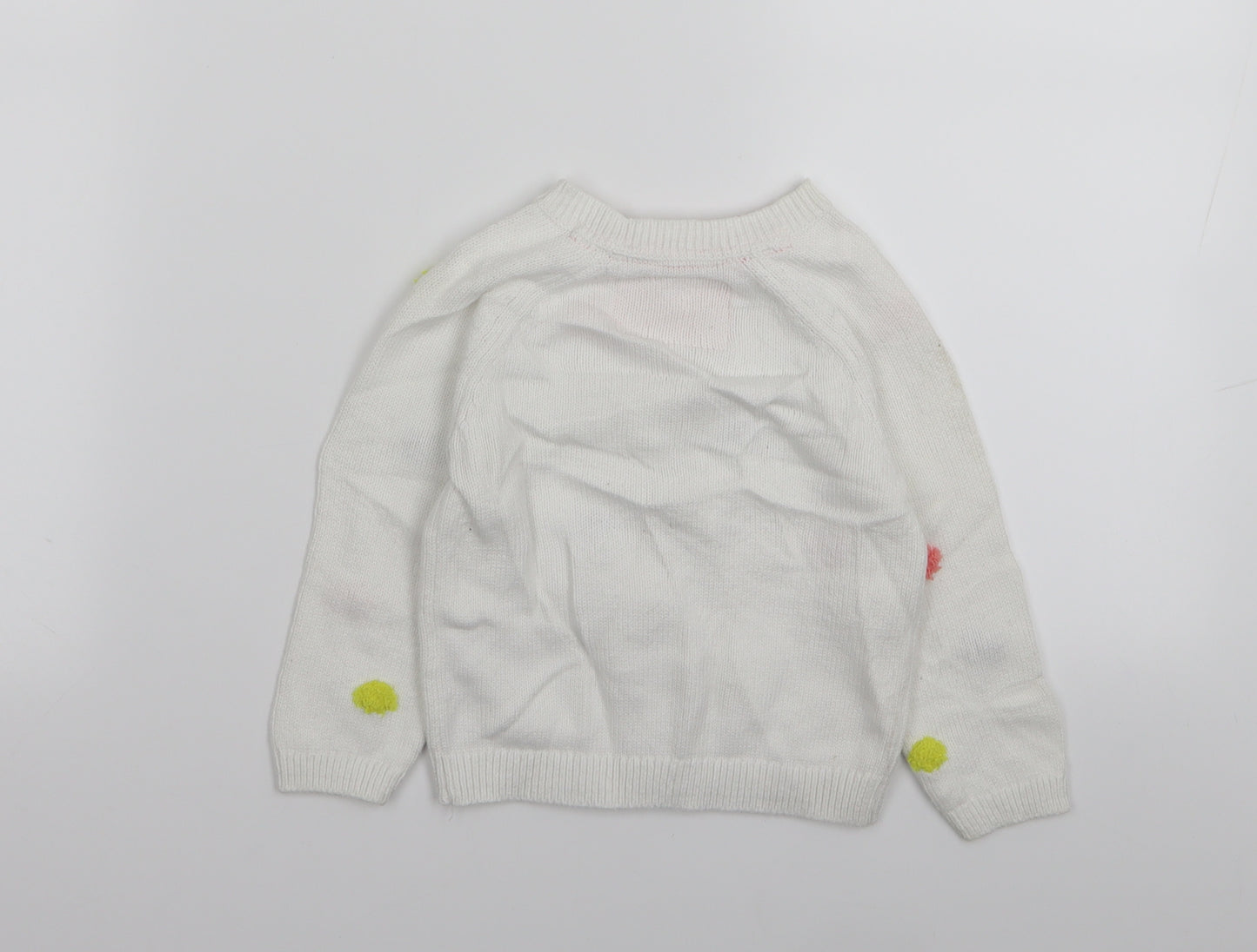 TU Girls White Polka Dot  Cardigan Jumper Size 18-24 Months