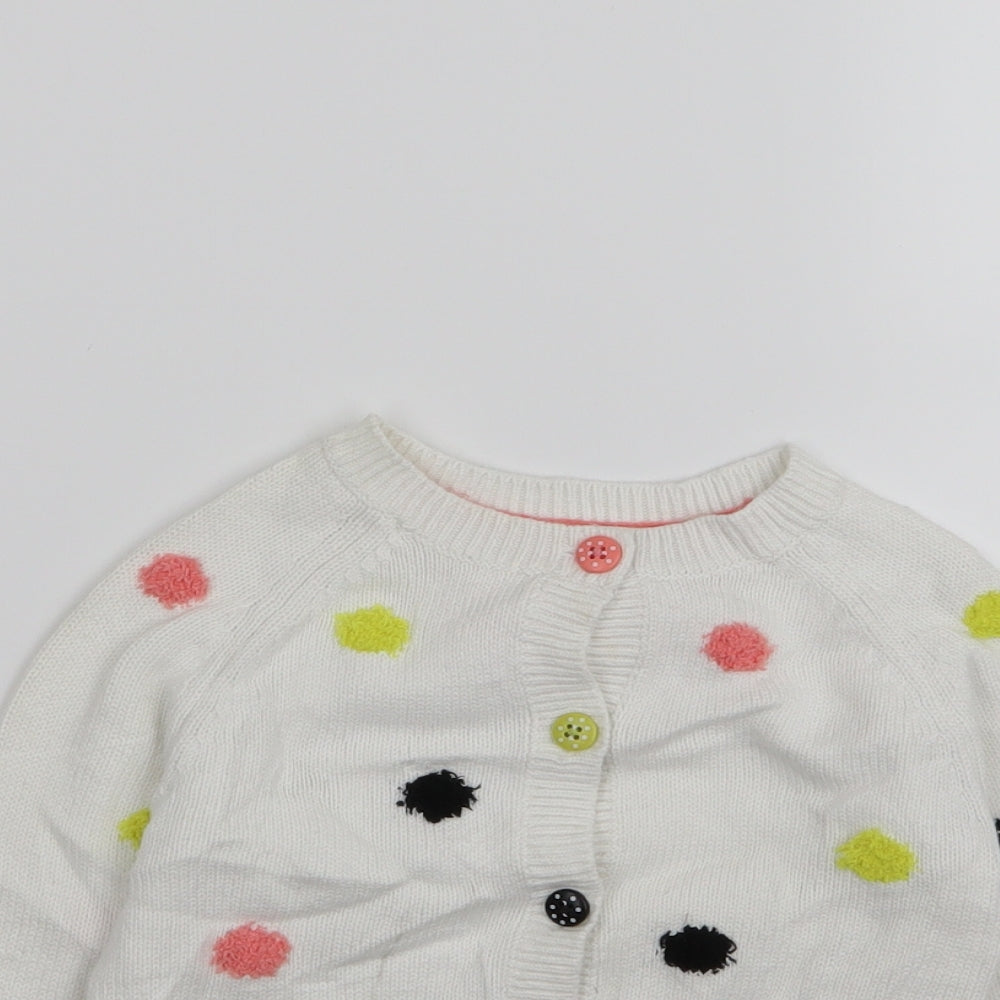 TU Girls White Polka Dot  Cardigan Jumper Size 18-24 Months