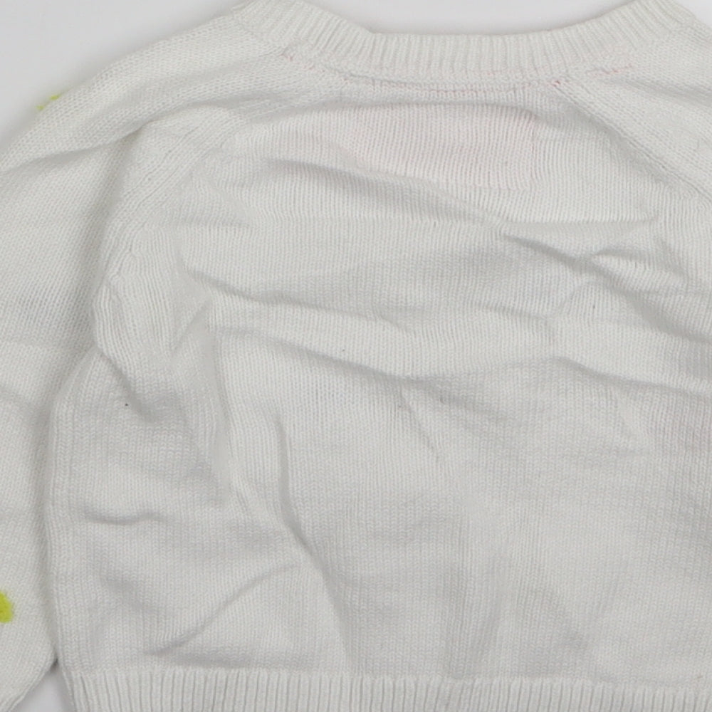 TU Girls White Polka Dot  Cardigan Jumper Size 18-24 Months