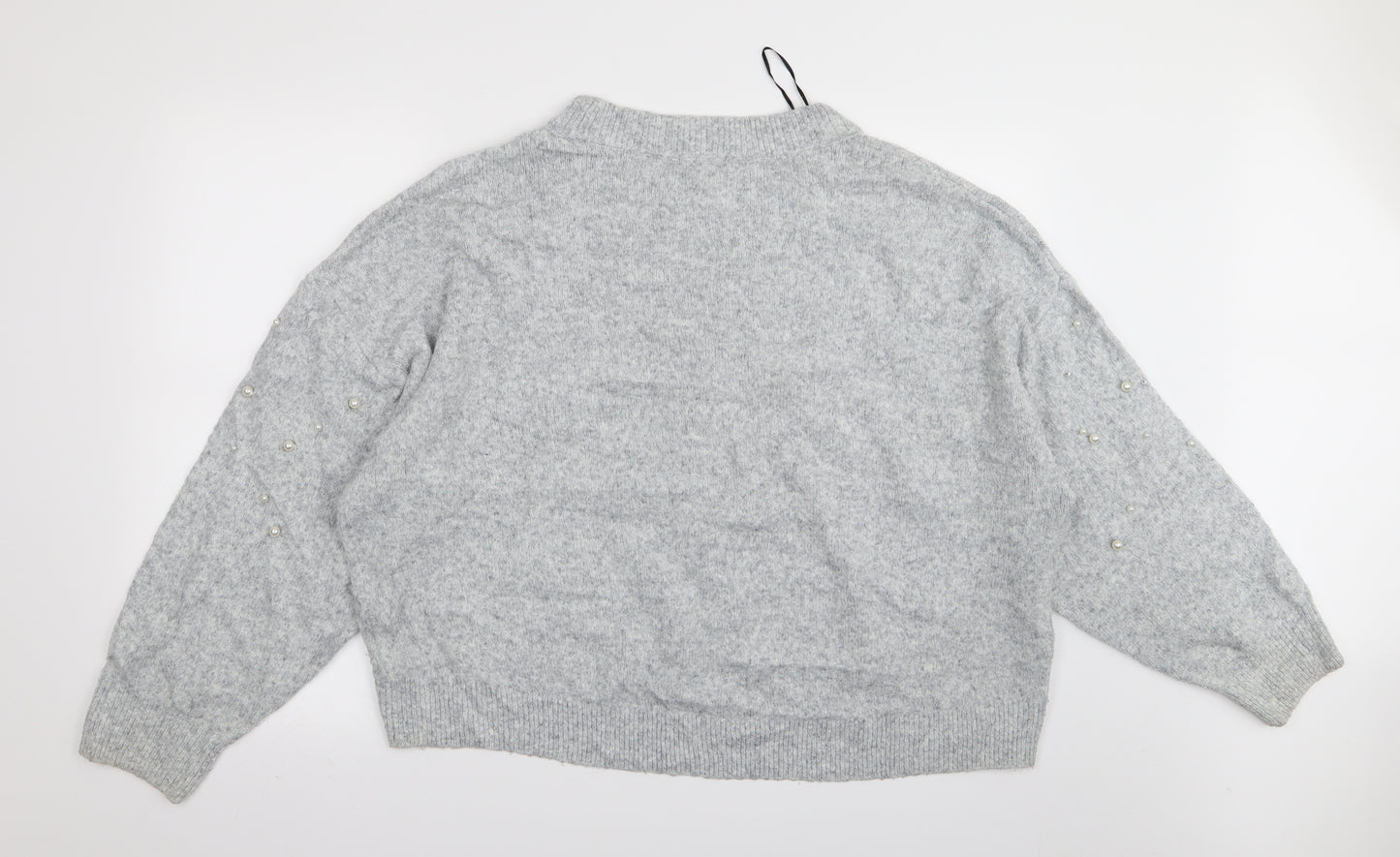 H&M Womens Grey Polka Dot  Pullover Jumper Size XL