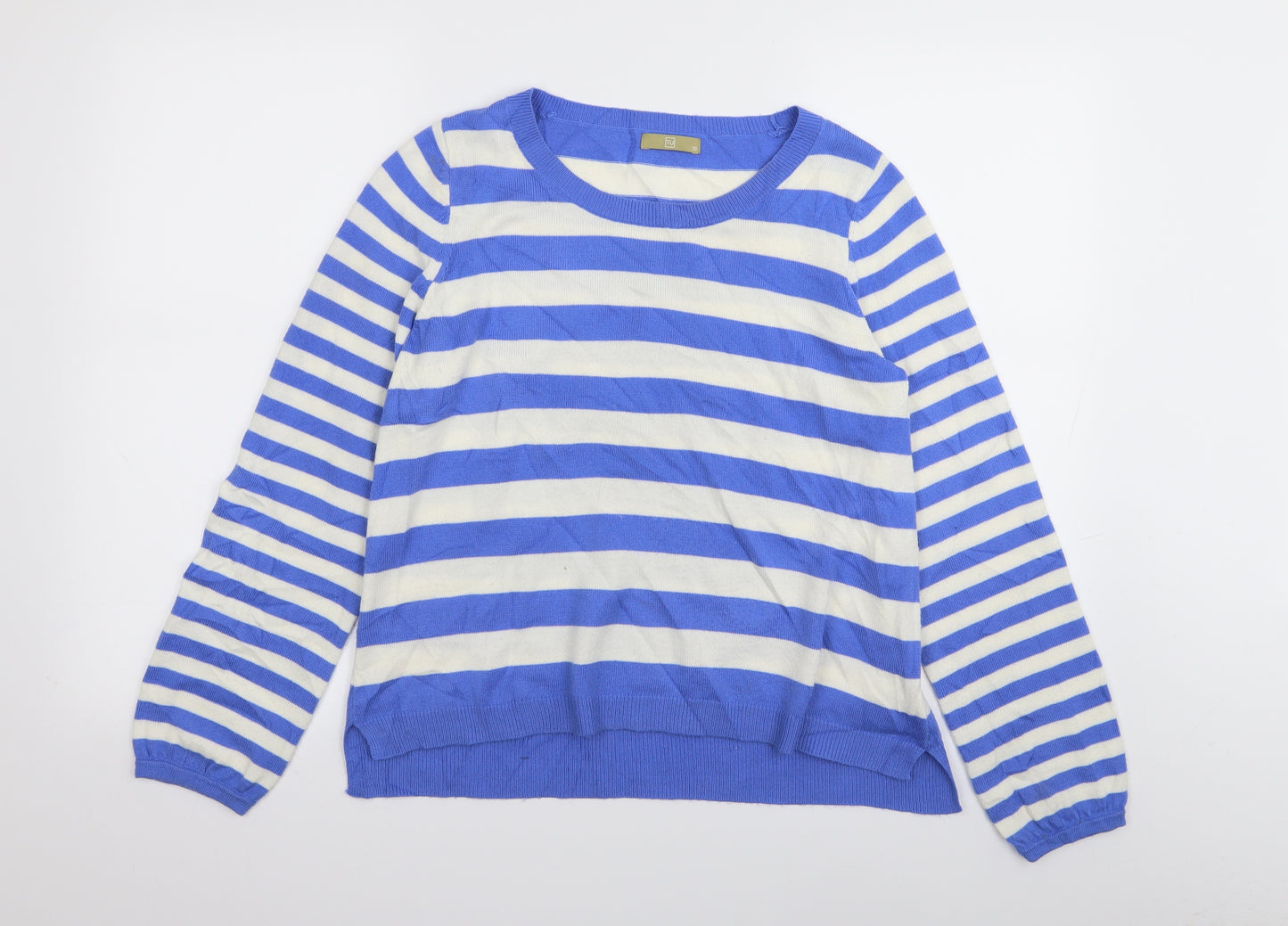 TU Womens Multicoloured Striped  Pullover Jumper Size 10