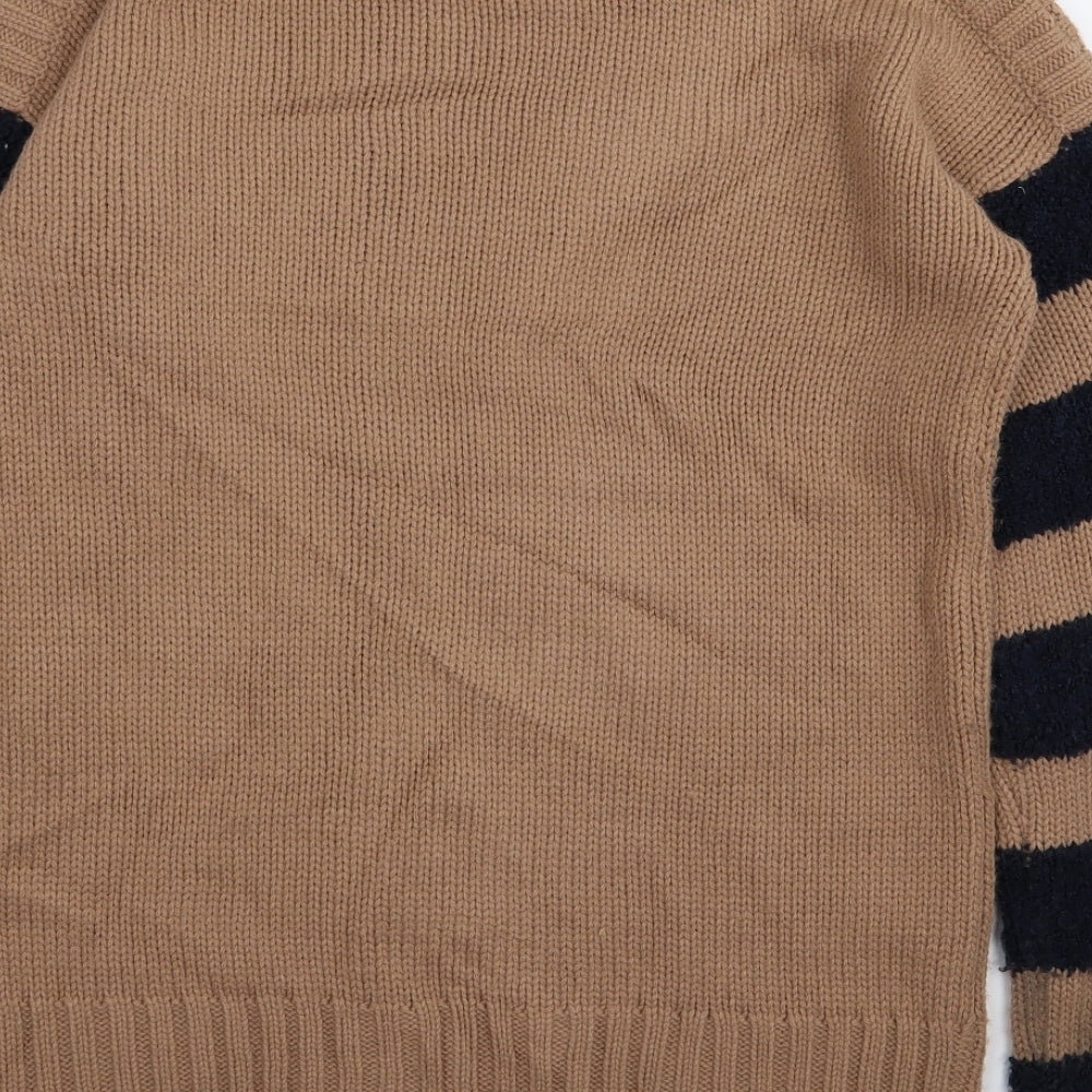 Dorothy Perkins Womens Brown Polka Dot  Pullover Jumper Size 14