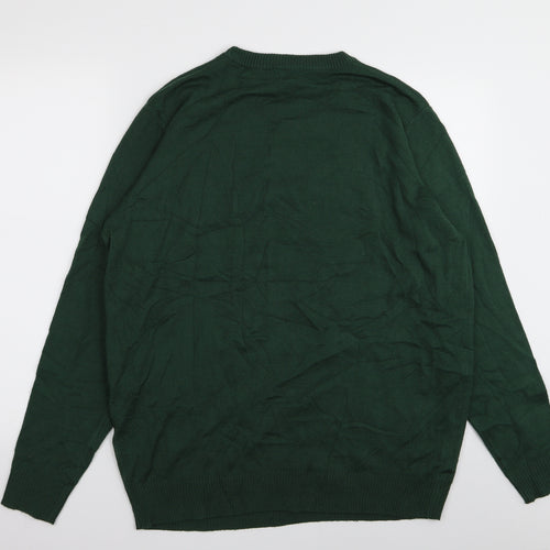 Avenue Mens Green   Pullover Jumper Size L  - christmas