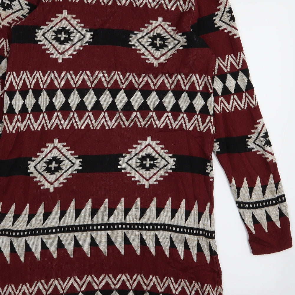 Primark Womens Red Geometric  Fit & Flare  Size M