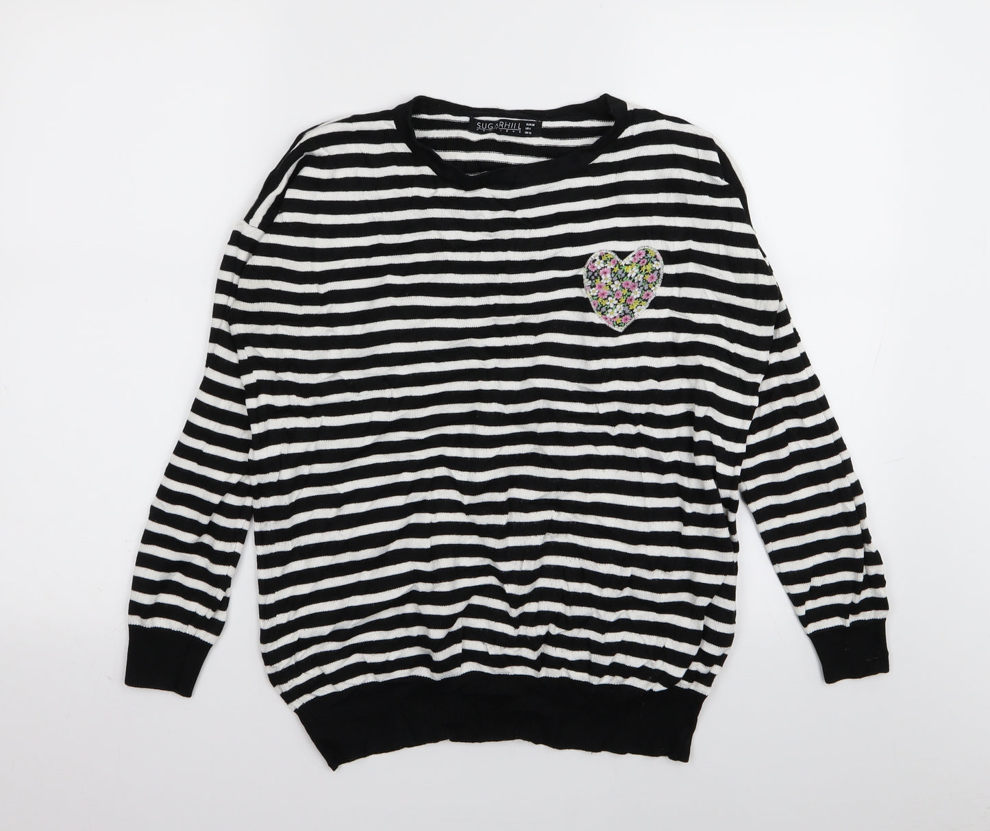 Sugarhill Womens Multicoloured Striped  Pullover Jumper Size 10