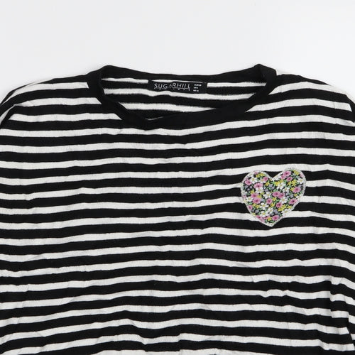 Sugarhill Womens Multicoloured Striped  Pullover Jumper Size 10
