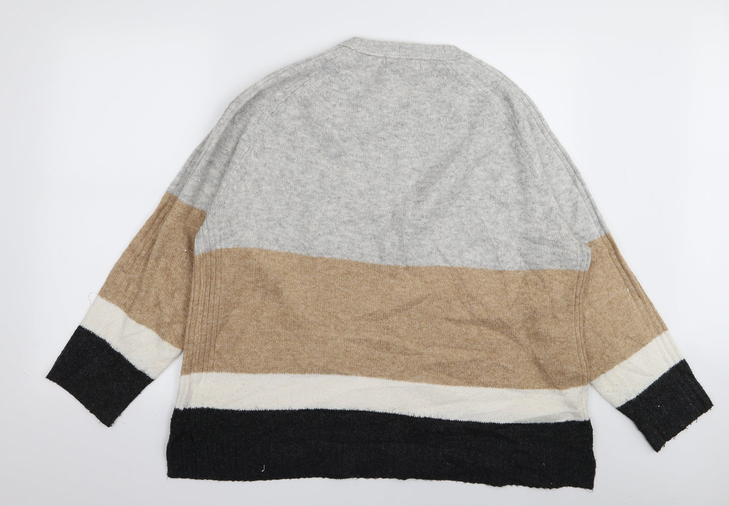 M&S Womens Multicoloured Striped  Pullover Jumper Size XL