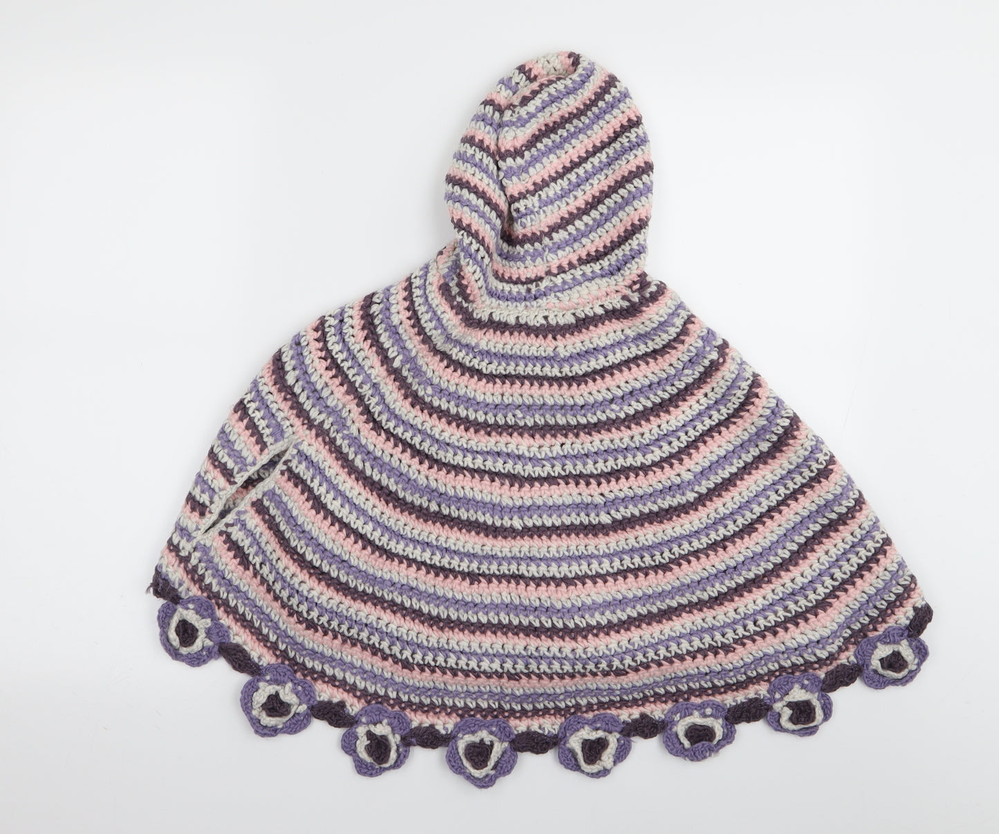 NEXT Girls Multicoloured Striped  Pullover Jumper Size 2-3 Years  - poncho