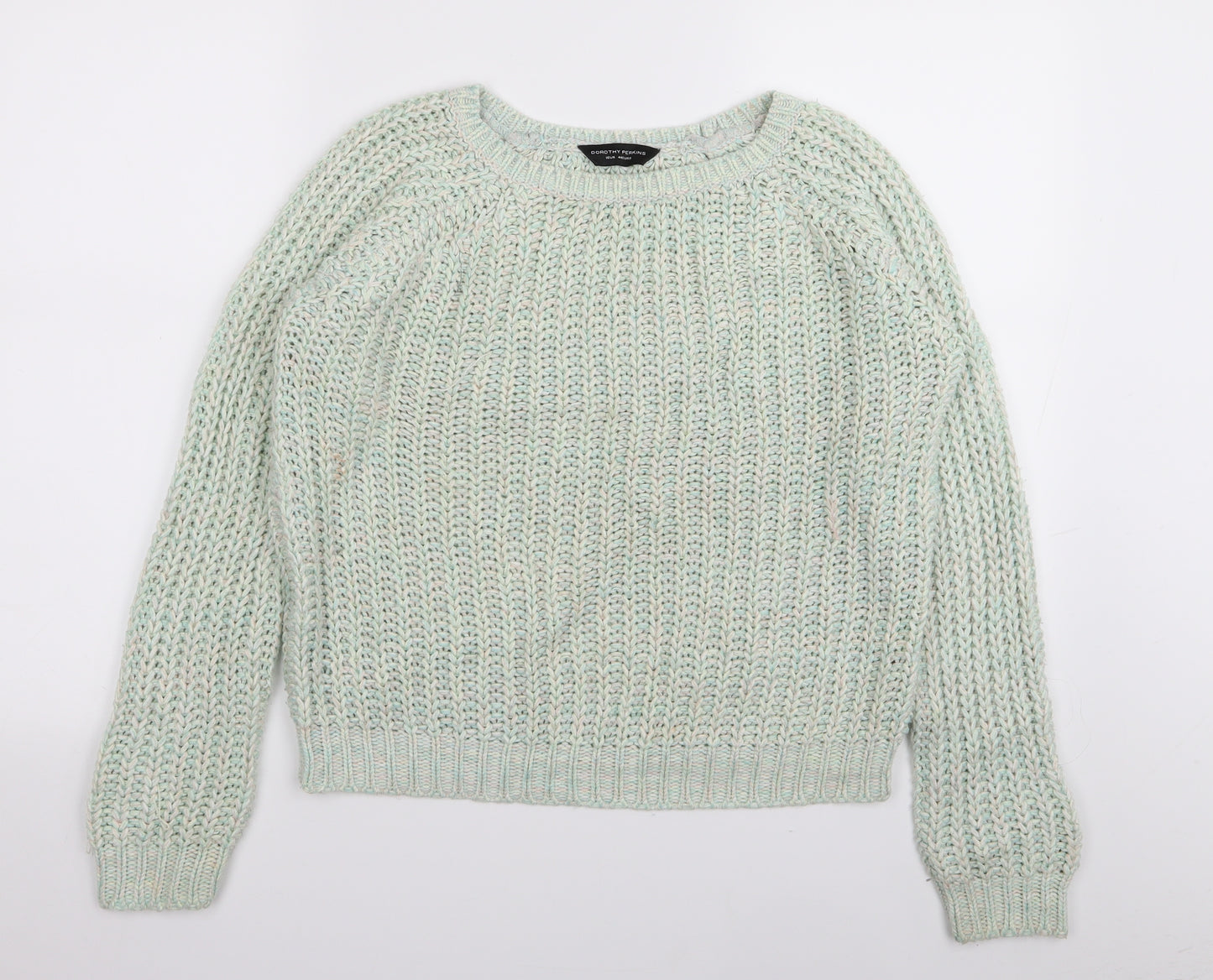 Dorothy Perkins Womens Green Animal Print  Pullover Jumper Size 16