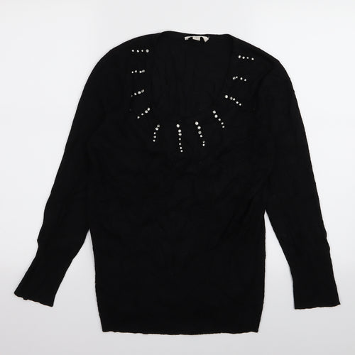 Precis Womens Black   Pullover Jumper Size S