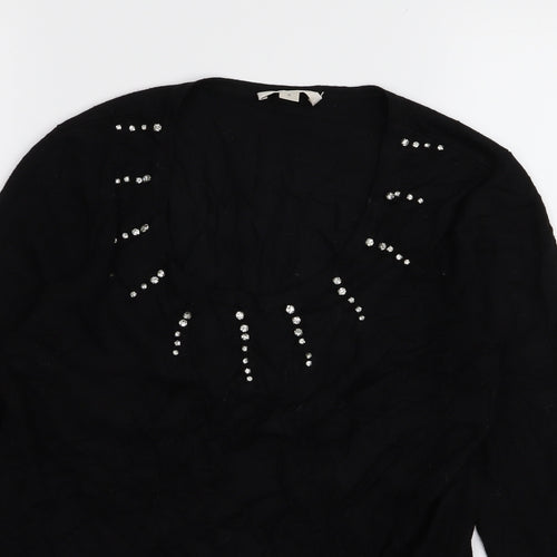 Precis Womens Black   Pullover Jumper Size S