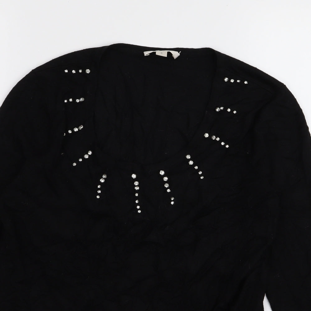 Precis Womens Black   Pullover Jumper Size S