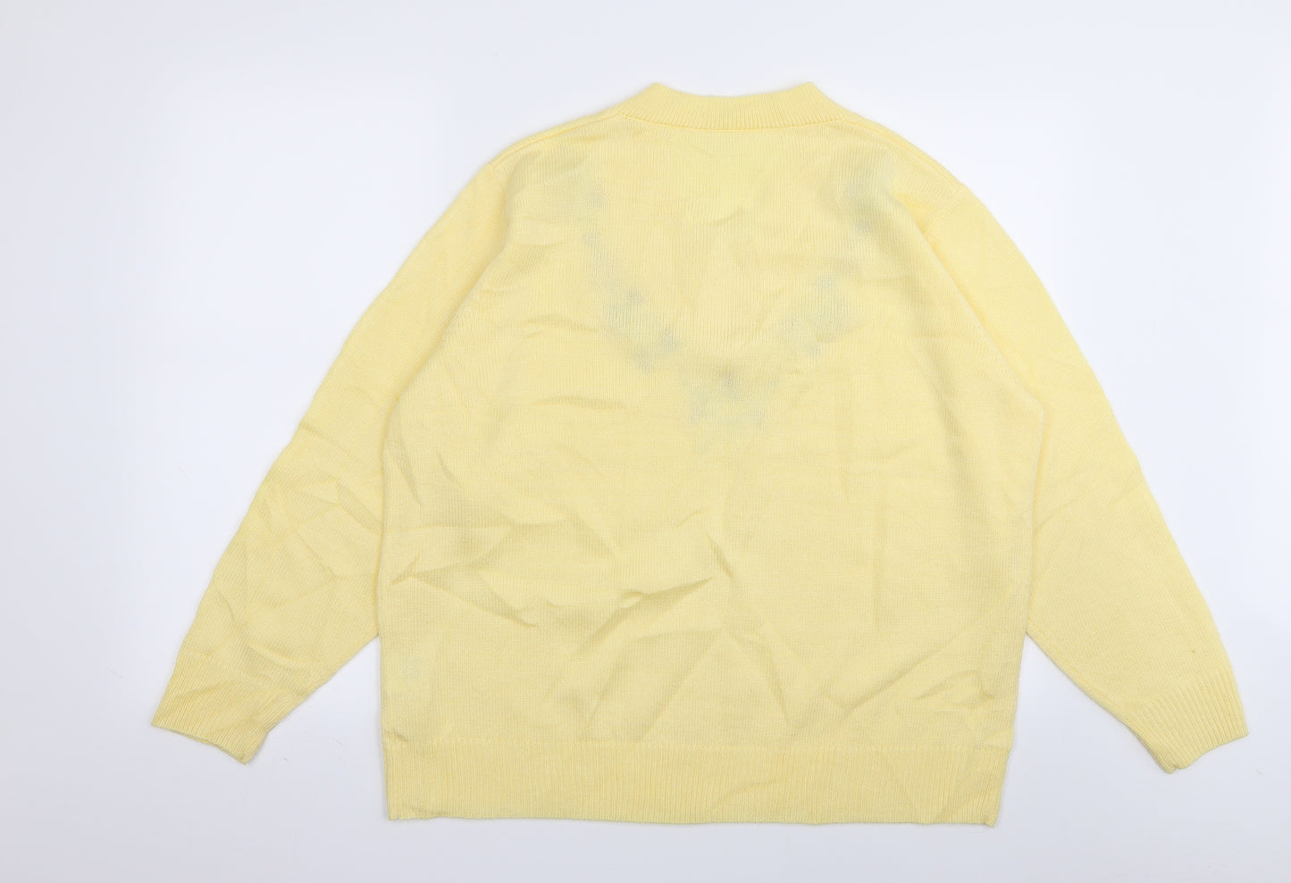 Preworn Womens Yellow Floral  Pullover Jumper Size 20