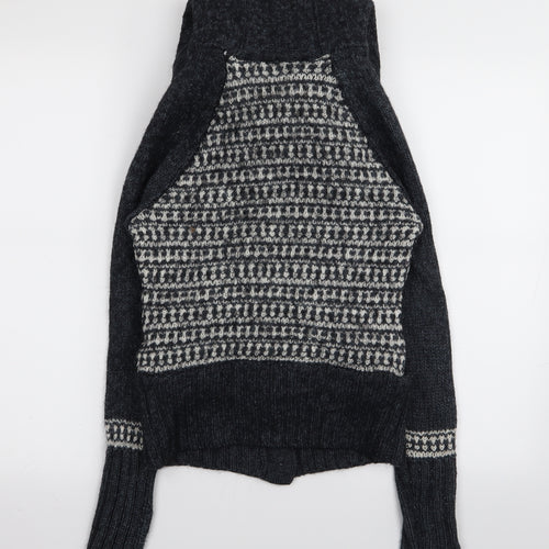Climb high  Womens Grey Houndstooth  Cardigan Jumper Size 12