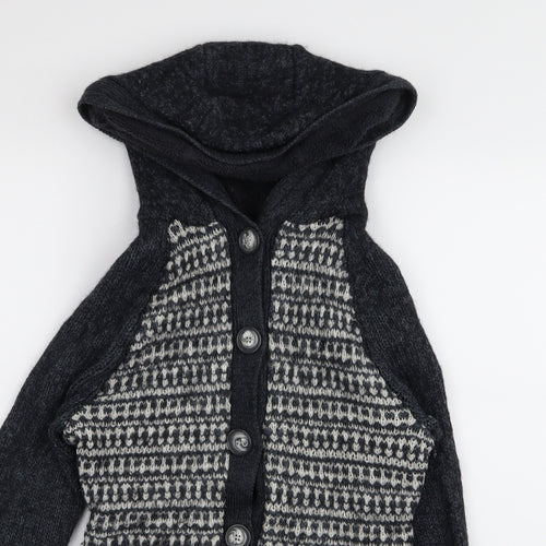 Climb high  Womens Grey Houndstooth  Cardigan Jumper Size 12