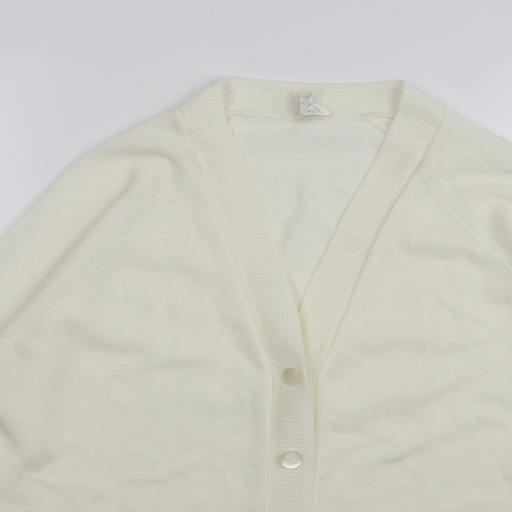TRICEL Womens White   Cardigan Jumper Size 16